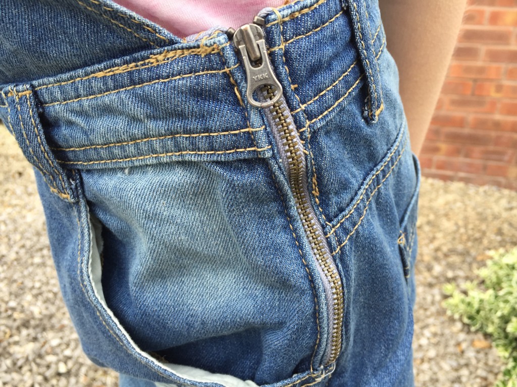 Zip Fastening on Denim Dungarees