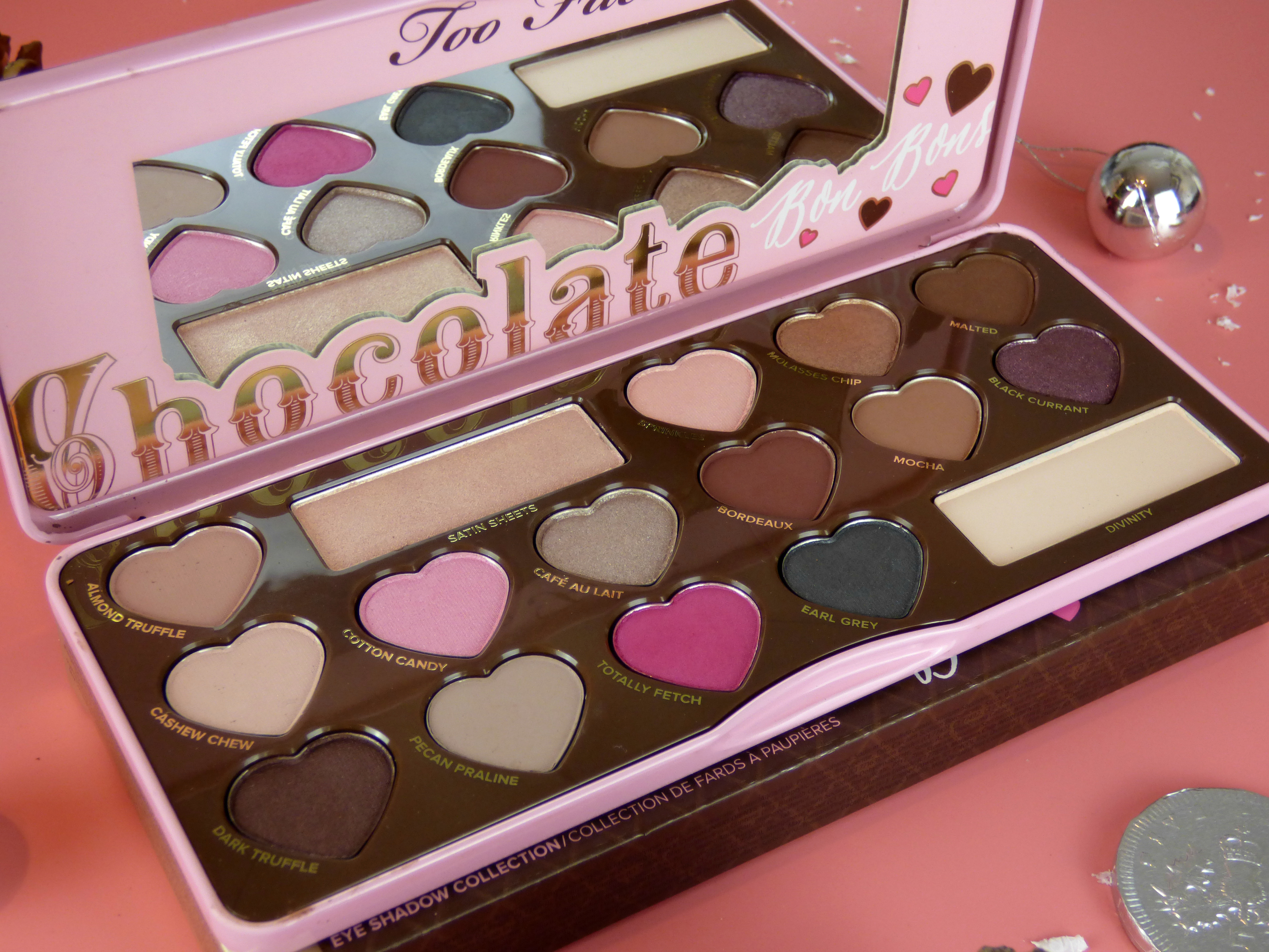 Inside Too Faced Chocolate Bon Bons Palette