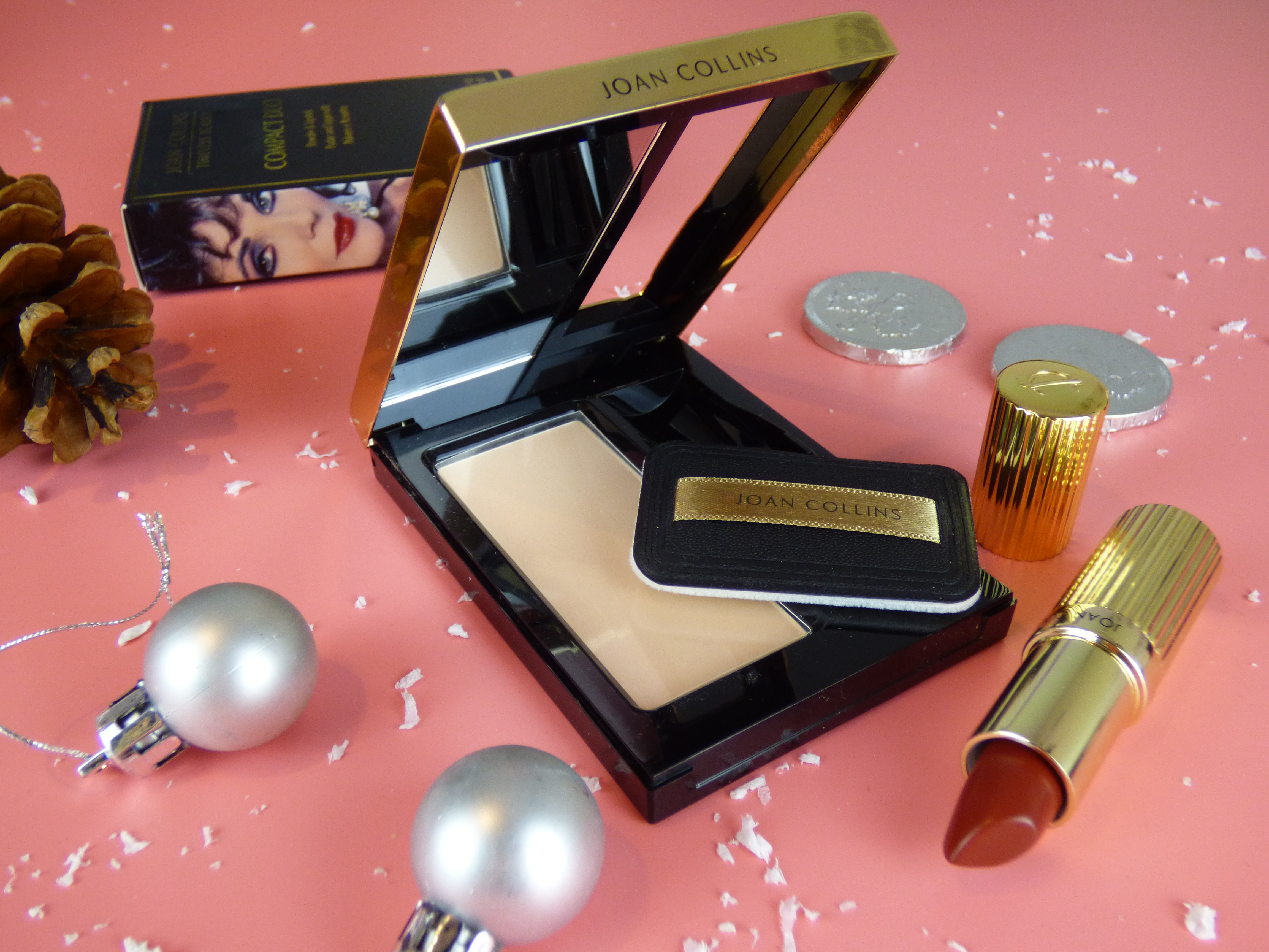 Joan Collins Timeless Beauty Lipstick & Powder Compact Duo