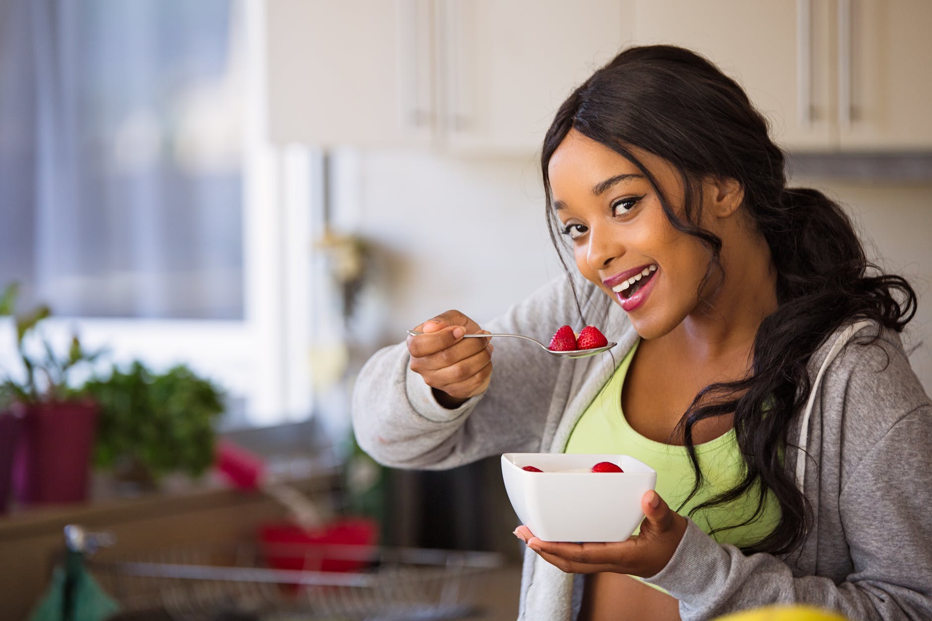 Young woman taking a hold of her health
