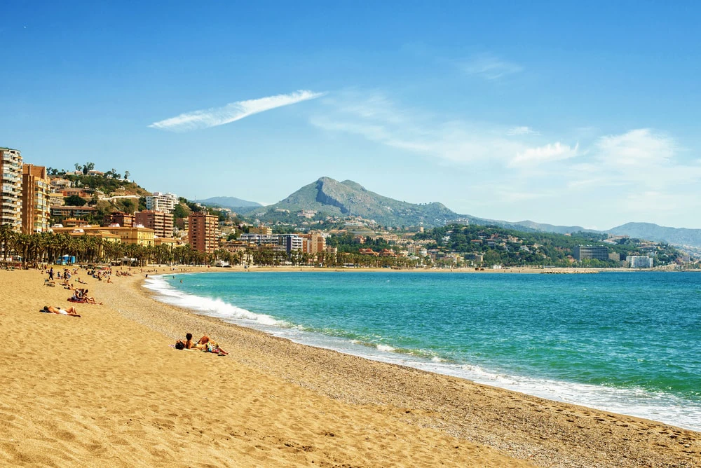 Beach in Malaga Beach in Malaga